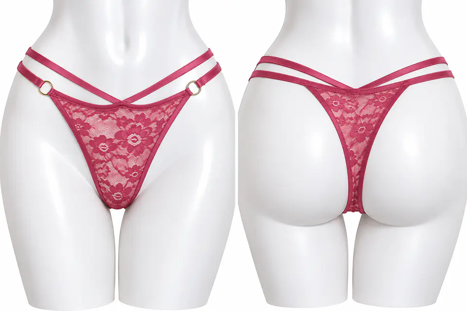 COLALE DE ENCAJE CON ARO DORADO 60479 3