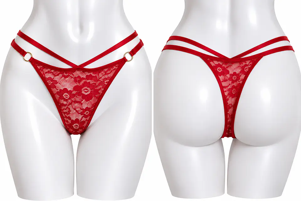 COLALE DE ENCAJE CON ARO DORADO 60479 4