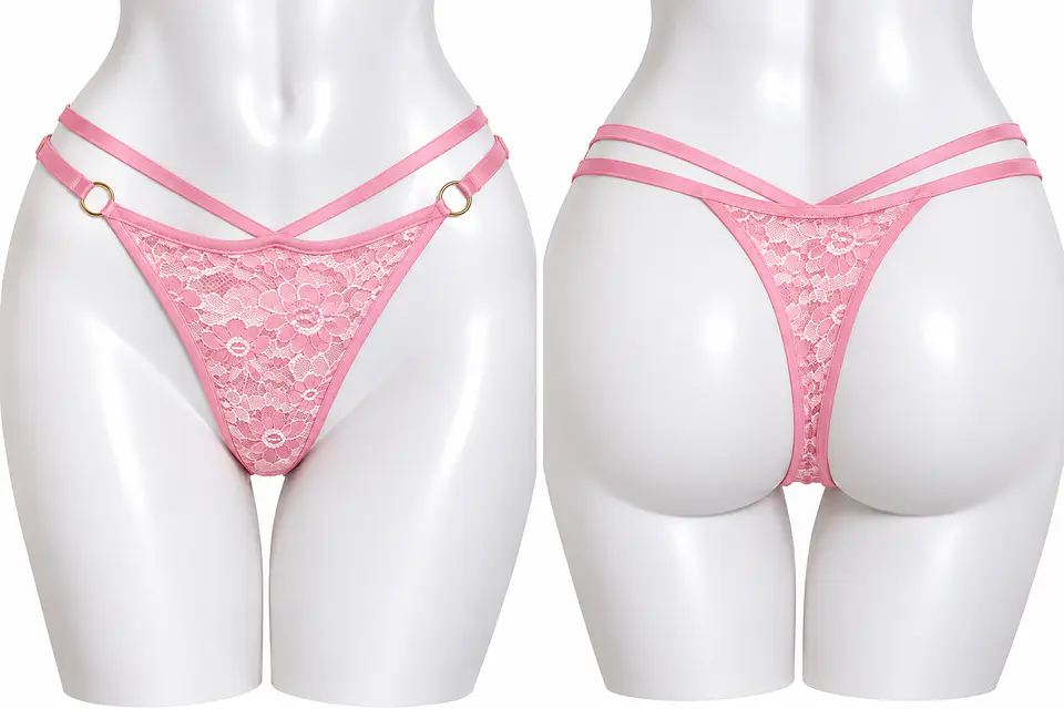 COLALE DE ENCAJE CON ARO DORADO 60479 5