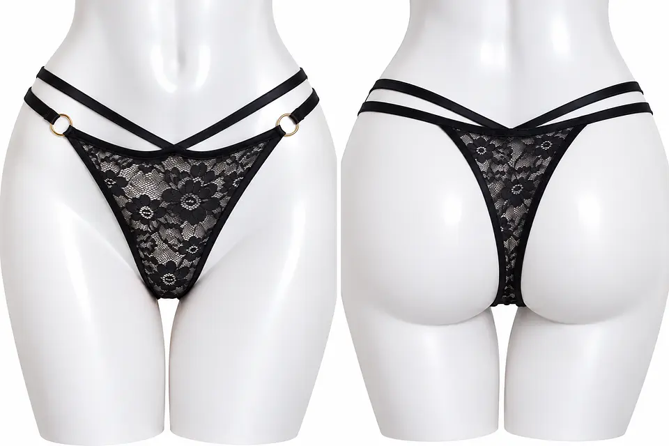 COLALE DE ENCAJE CON ARO DORADO 60479 6
