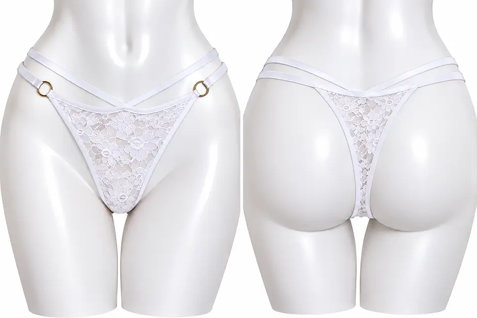 COLALE DE ENCAJE CON ARO DORADO 60479 7