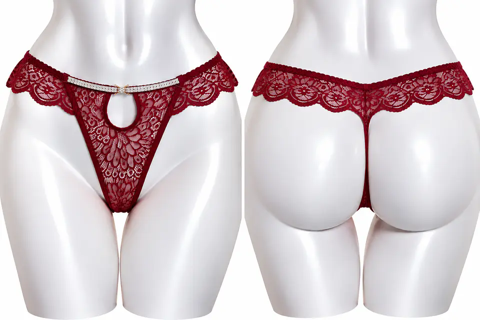 COLALE DE ENCAJE CON DISEÑO DE BRILLO 60470 4