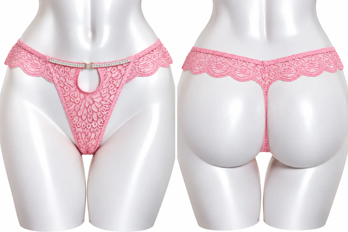COLALE DE ENCAJE CON DISEÑO DE BRILLO 60470 5