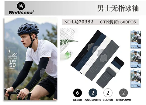 DOCENA DE MANGAS DEPORTIVAS PARA HOMBRE CON PROTECCIÓN SOLAR LQ70382
