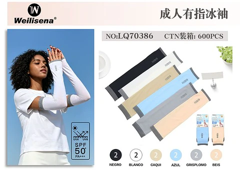 DOCENA DE MANGAS DEPORTIVAS UNISEX CON PROTECCIÓN SOLAR LQ70386