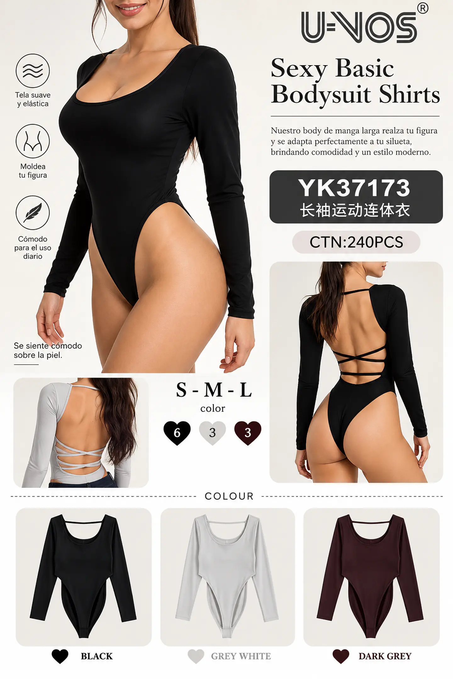 DOCENA DE BODY ESPALDA CRUZADA YK37173 1
