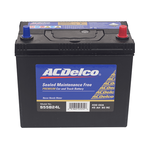 S55B24L 45ah Bateria ACDelco Borne Chico +positivo Derecho