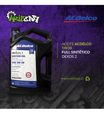 5W30 Dexos 1 GEN 2 4Litros  Aceite ACDelco Full Sintético