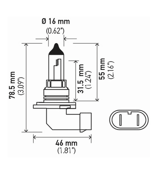 HB4 9006 12V/51W P22D Ampolleta Original ACDelco General Motors