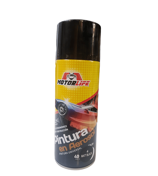 Spray Negro Matte 400ml Motor Life