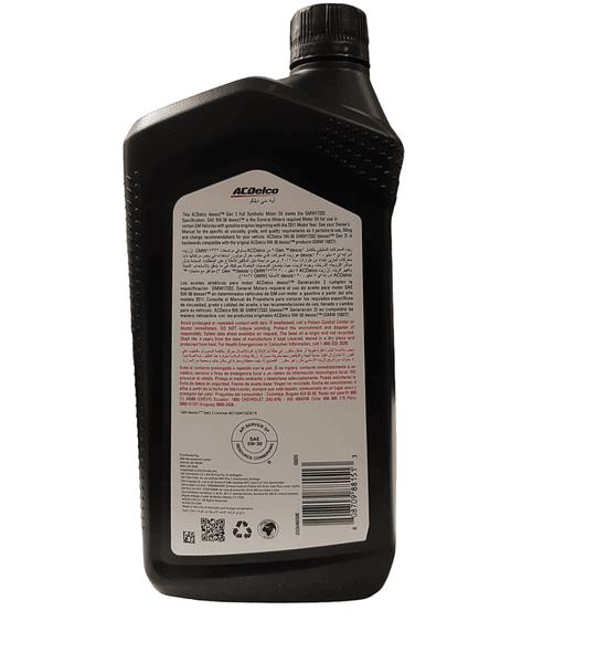 5W30 Dexos 1 Gen2  Aceite  ACDelco Full Sintético