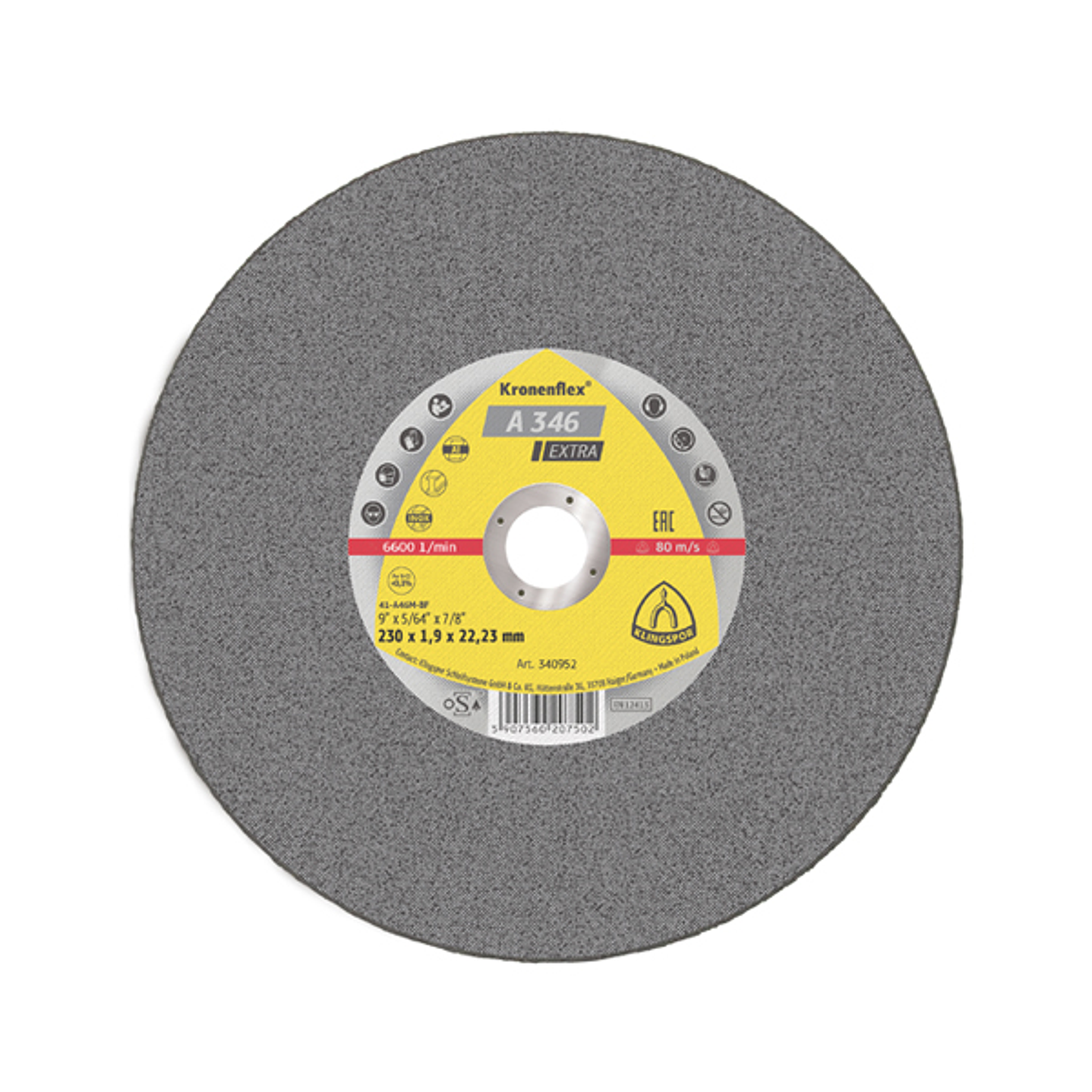 Disco corte Klingspor A346EX 9 X 1.9 X 22 340952