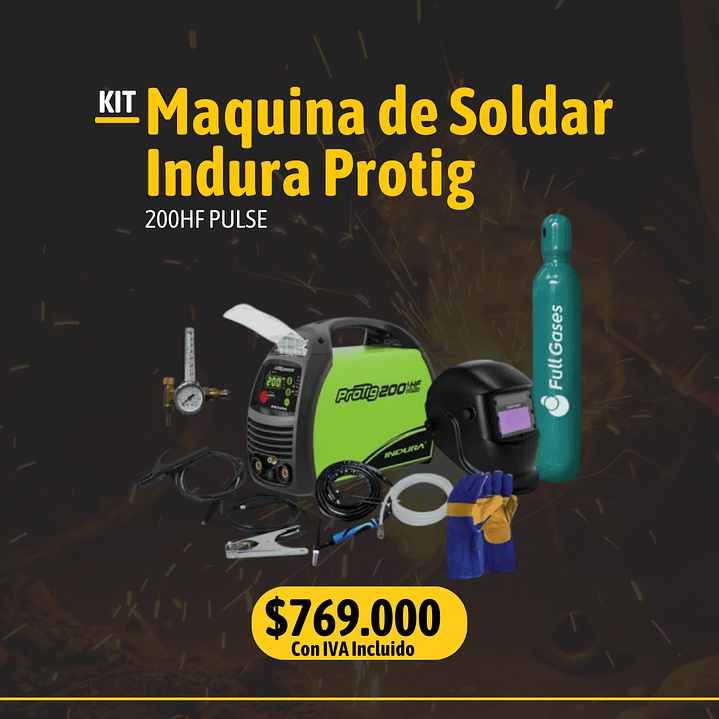 Kit Máquina de Soldar Indura Protig 200HF Pulse 1