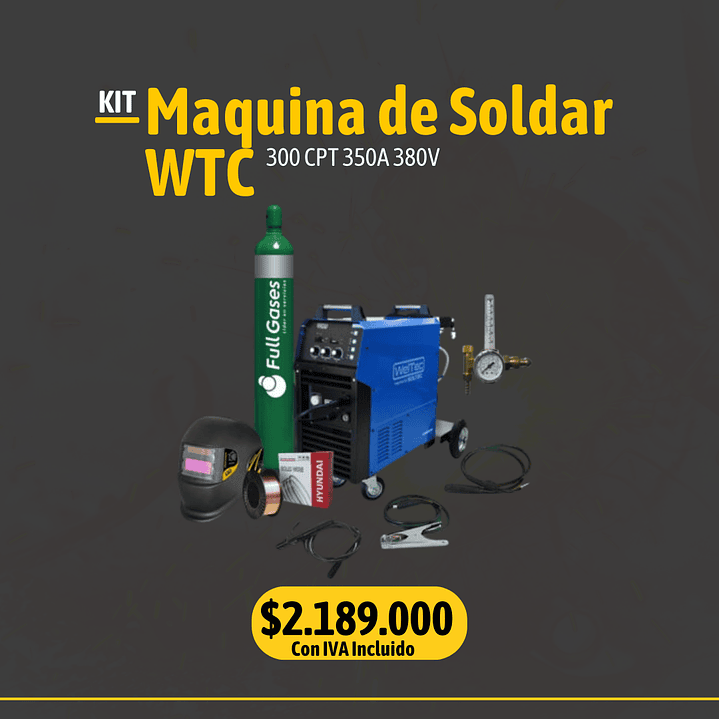 Kit Soldadora WTC – 300 CPT 350A 380V 1