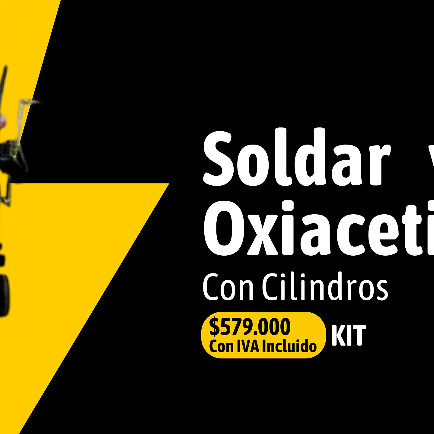 Kit soldar y corte oxiacetileno con cilindros