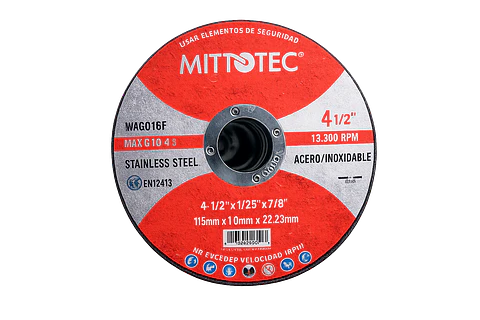 Disco de Corte 4 1/2” (115mm) para Metal – Esmeril Angular | MITOTEC
