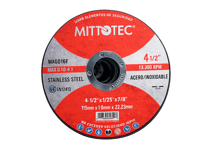 Pack 50 Discos de Corte 4 1/2” (115mm) para Metal | MITTOTEC 2