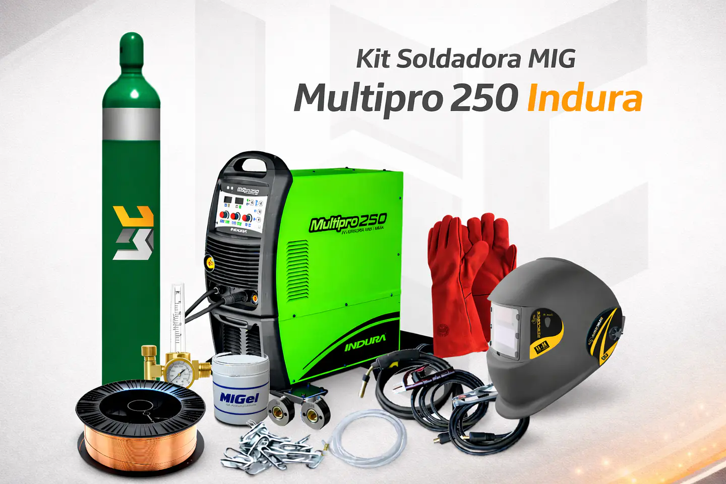 Kit Soldadora Mig Multipro 250 Indura 1