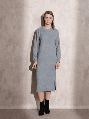 VESTIDO DE MALHA CINZENTO SENHORA SMF JEANS