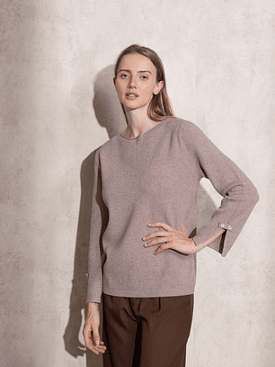 CAMISOLA DE MALHA COM PORMENOR NO PUNHO SMF JEANS