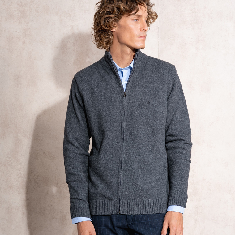 CASACO DE MALHA COM LÃ SMF JEANS 1