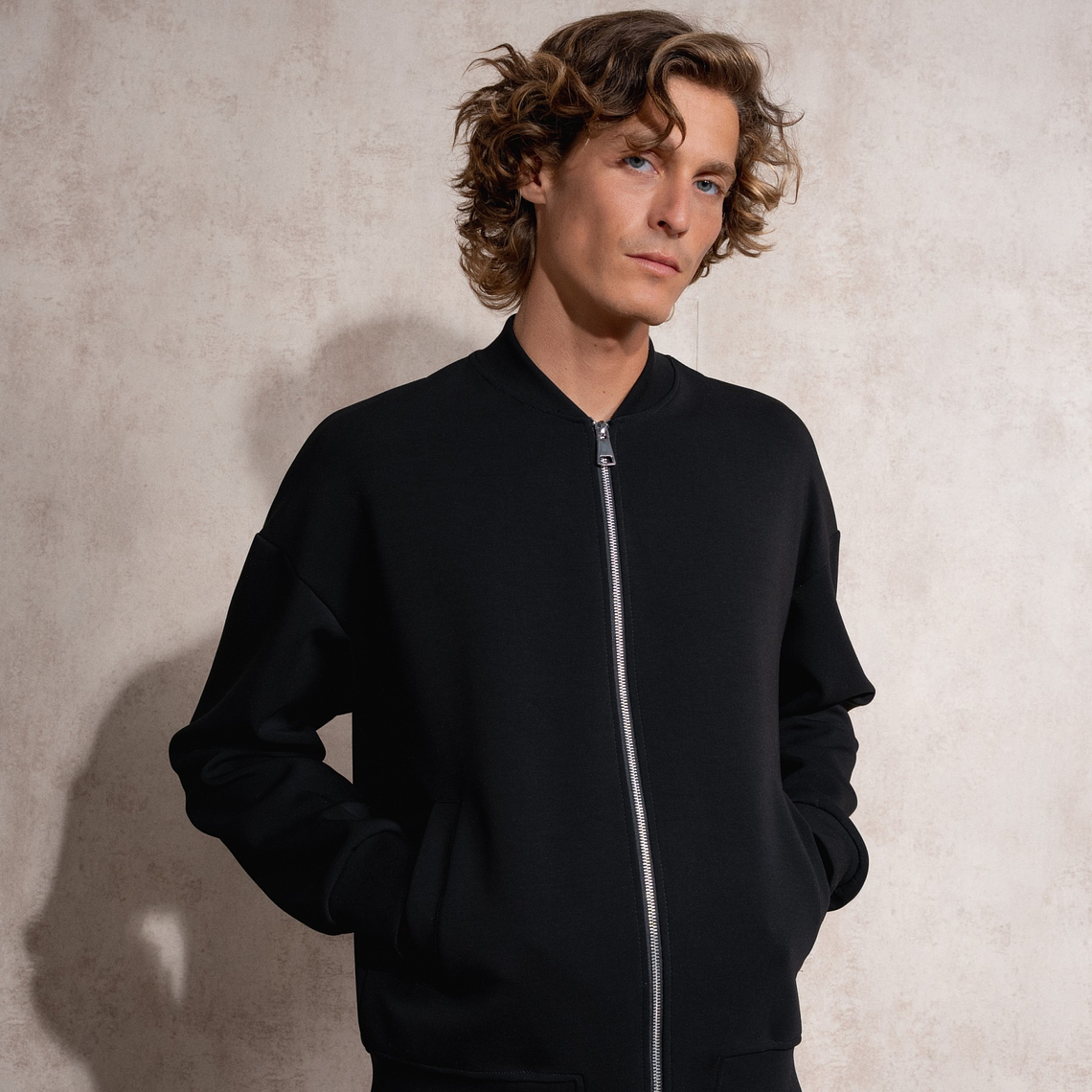 CASACO BOMBER PRETO HOMEM SMF JEANS   1