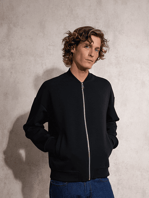 CASACO BOMBER PRETO HOMEM SMF JEANS  