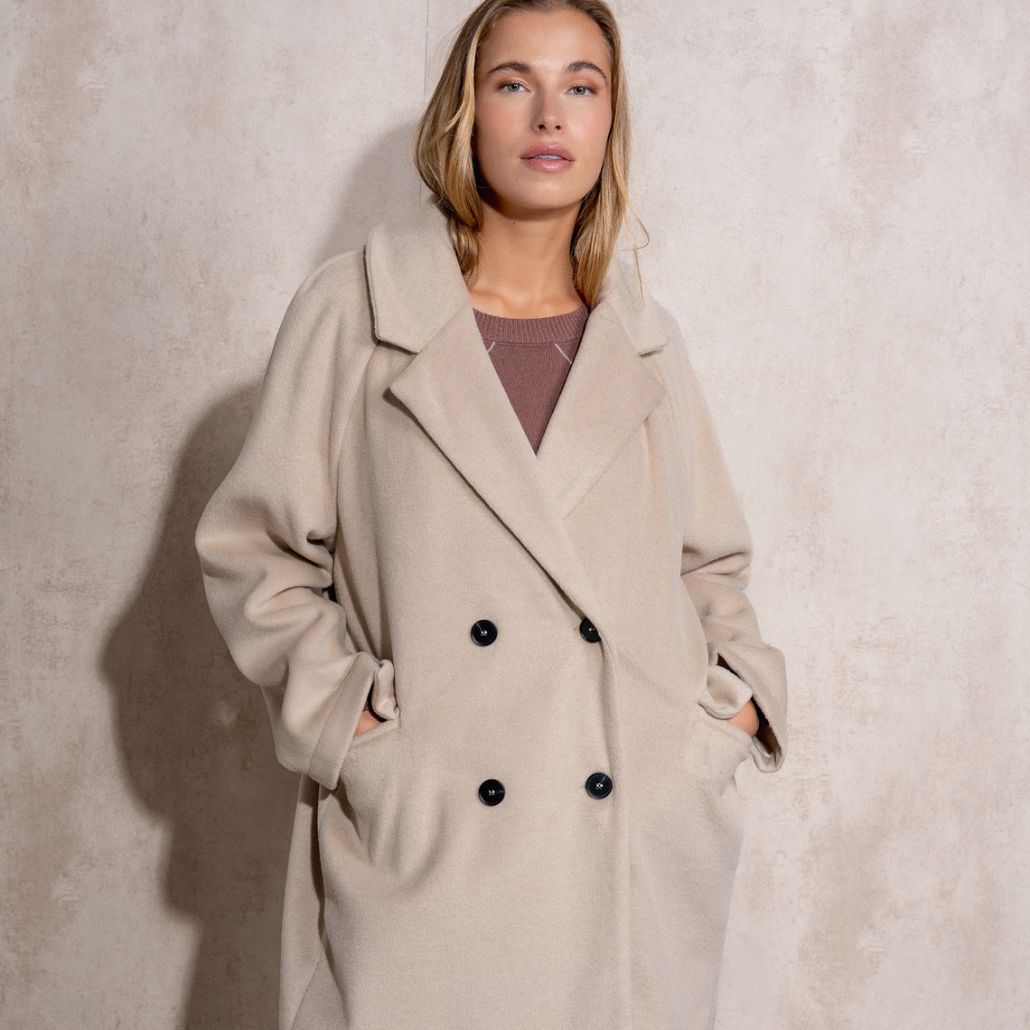 CASACO OVERSIZE BEIGE SMF JEANS  1