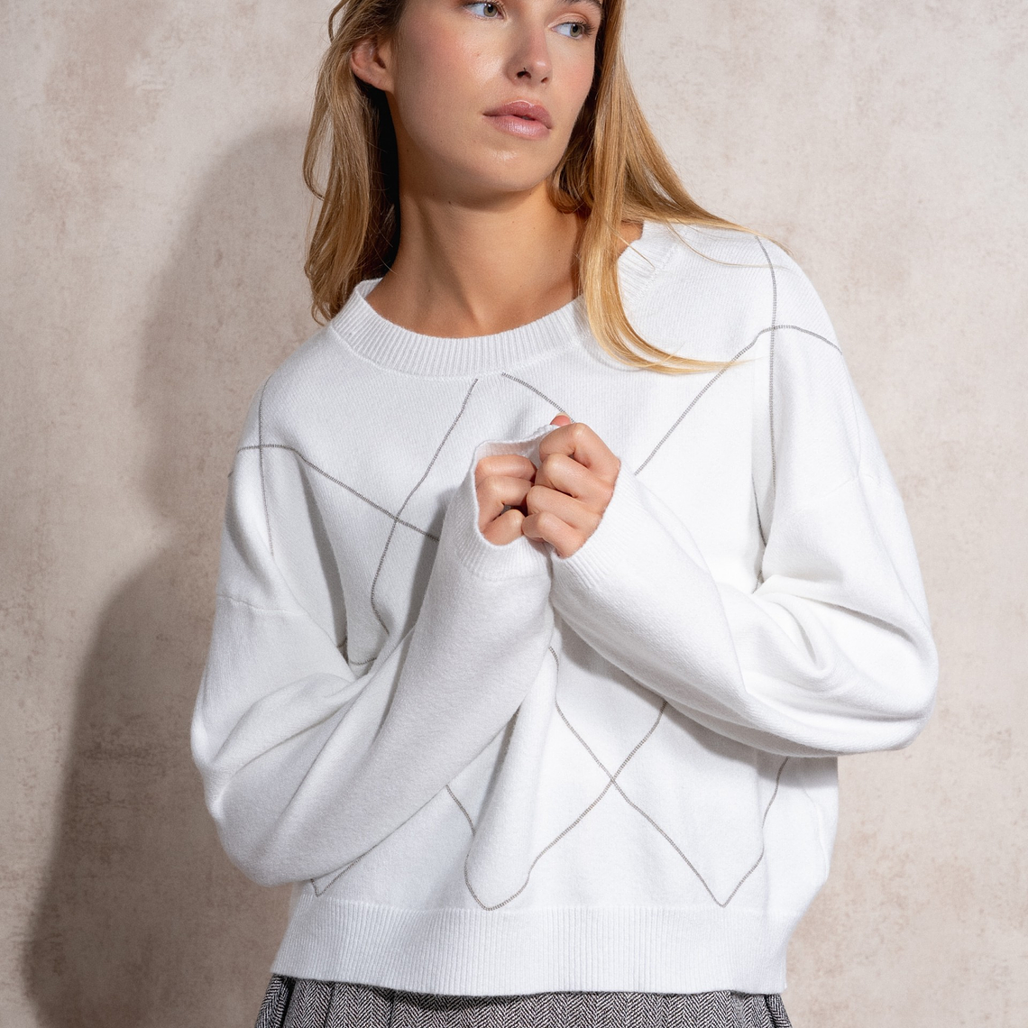 CAMISOLA DE MALHA BRANCA SMF JEANS  1