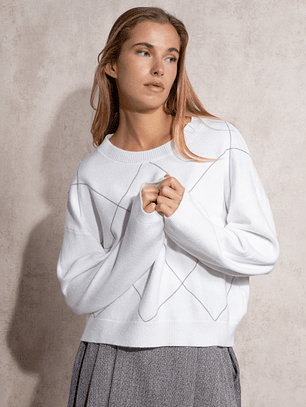 CAMISOLA DE MALHA BRANCA SMF JEANS 