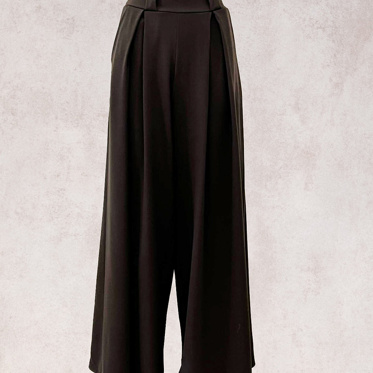 CALÇAS PANTALONAS COM PREGAS CASTANHAS SMF JEANS 1