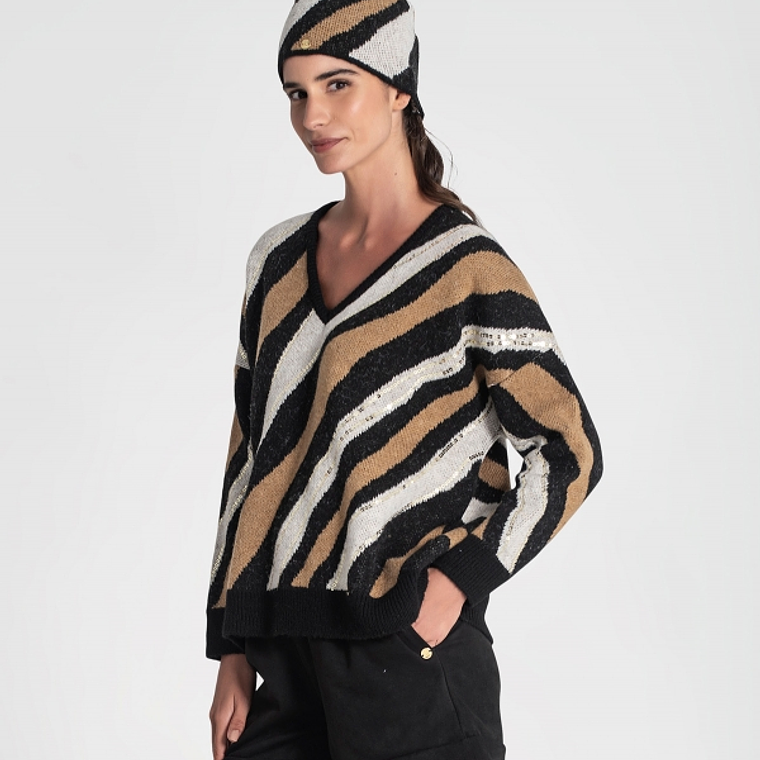 CAMISOLA BEGE E BRANCA COM LANTEJOULAS RUGA 1