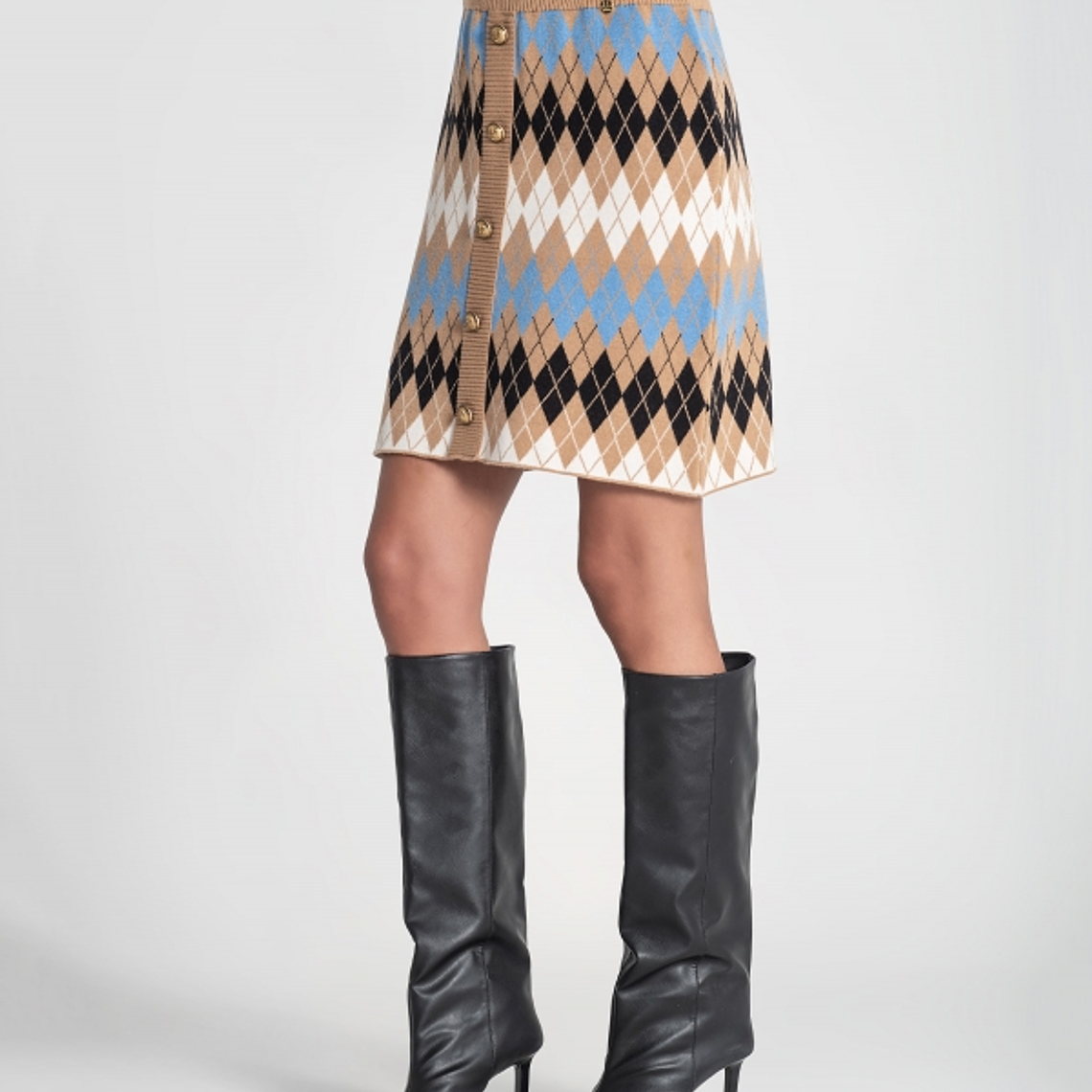 SAIA MALHA BEGE COM PADRÃO RUGA 1