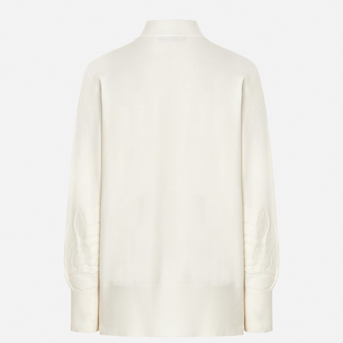 CAMISOLA DE MALHA BRANCA COM PORMENOR NOS PUNHOS SCRIPTA 2