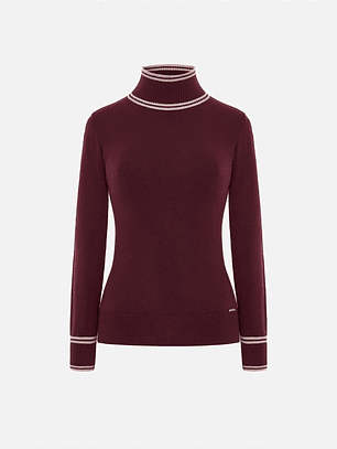 CAMISOLA BORDEAUX DE GOLA ALTA SCRIPTA