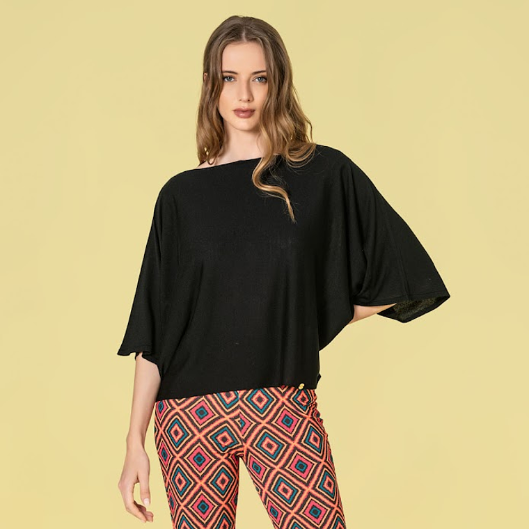 CAMISOLA FLUÍDA EM PRETO DA RUGA 3