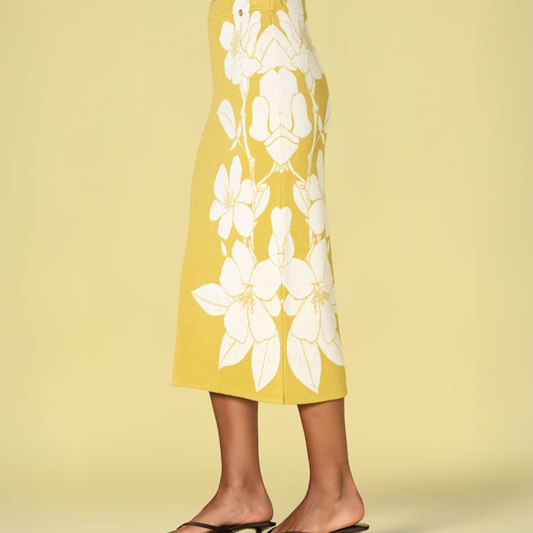 SAIA DE MALHA COM PADRÃO FLOR EM PISTACHIO DA RUGA 4