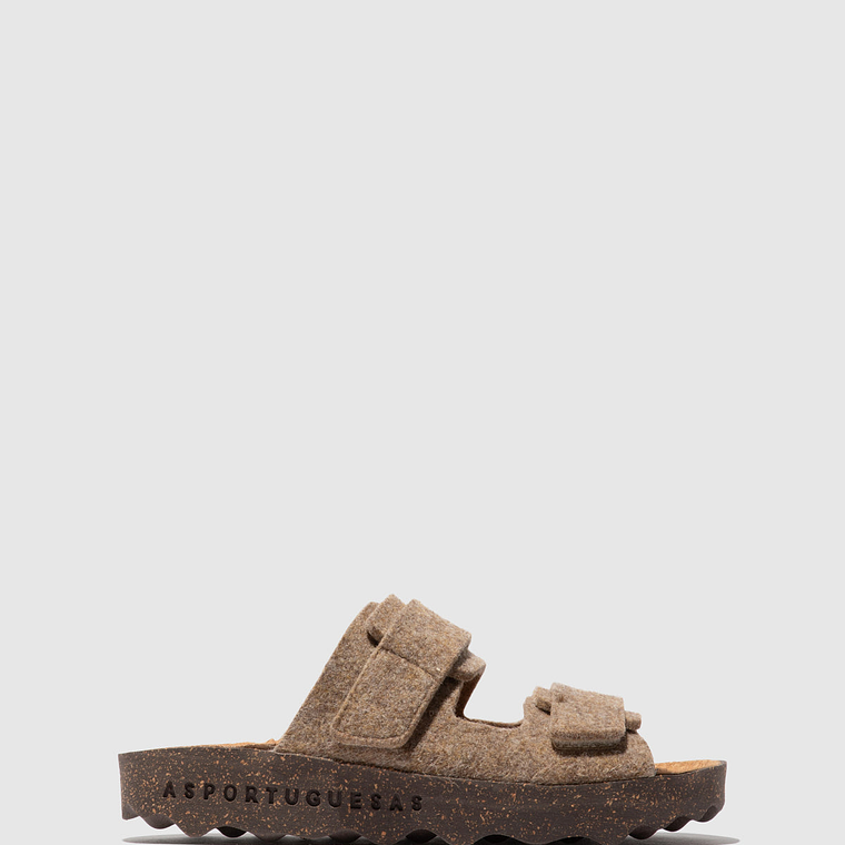 SANDÁLIAS CLEEK EM BUREL BEIGE ASPORTUGUESAS 1