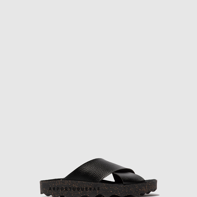 SANDÁLIAS CROSS ECOLEATHER PRETO ASPORTUGUESAS  1