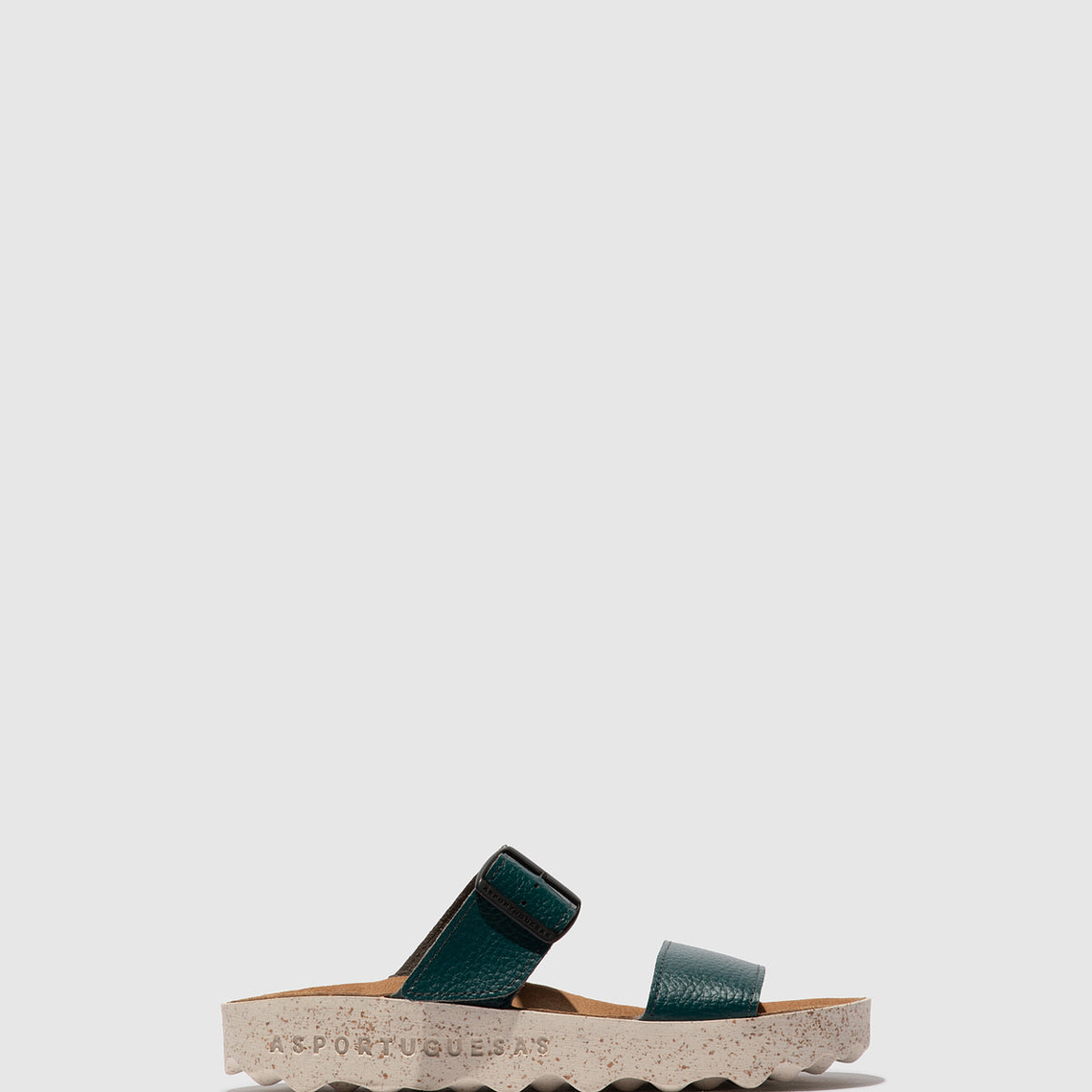 SANDÁLIAS COLY ECOLEATHER PEACOCK GREEN ASPORTUGUESAS  1