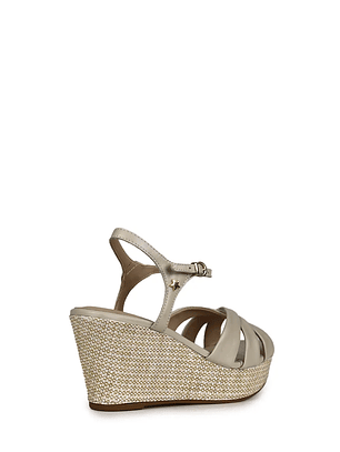 SANDÁLIAS CUNHA BRANCO CRU CUBANAS 