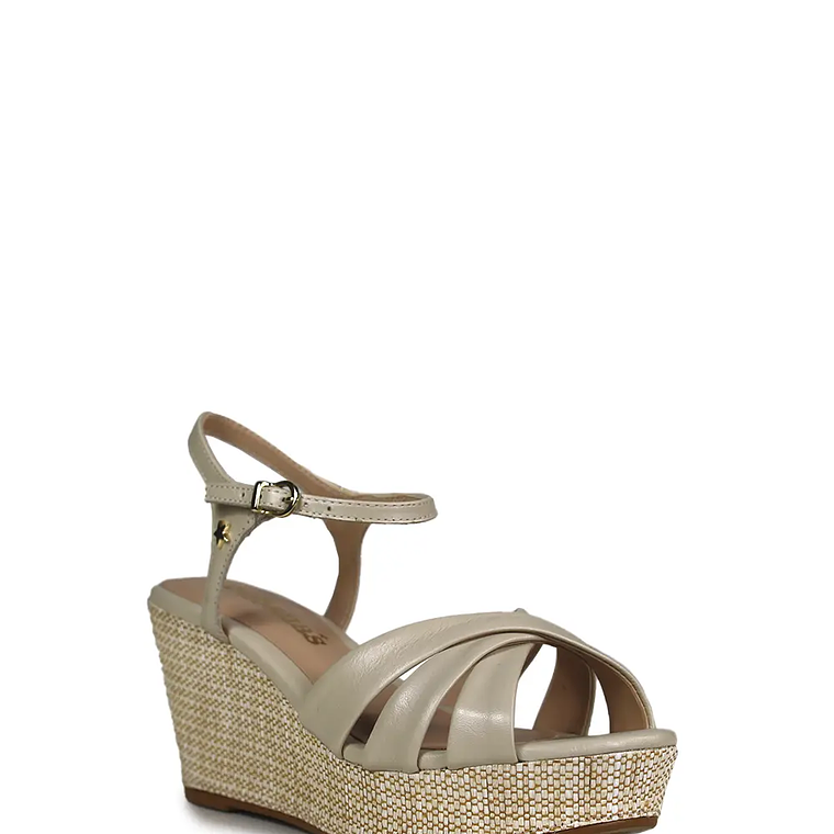 SANDÁLIAS CUNHA BRANCO CRU CUBANAS  3