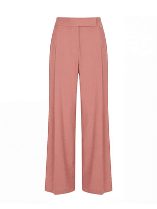 CALÇA FLUÍDA COM PINÇAS EM PÊSSEGO DA SCRIPTA