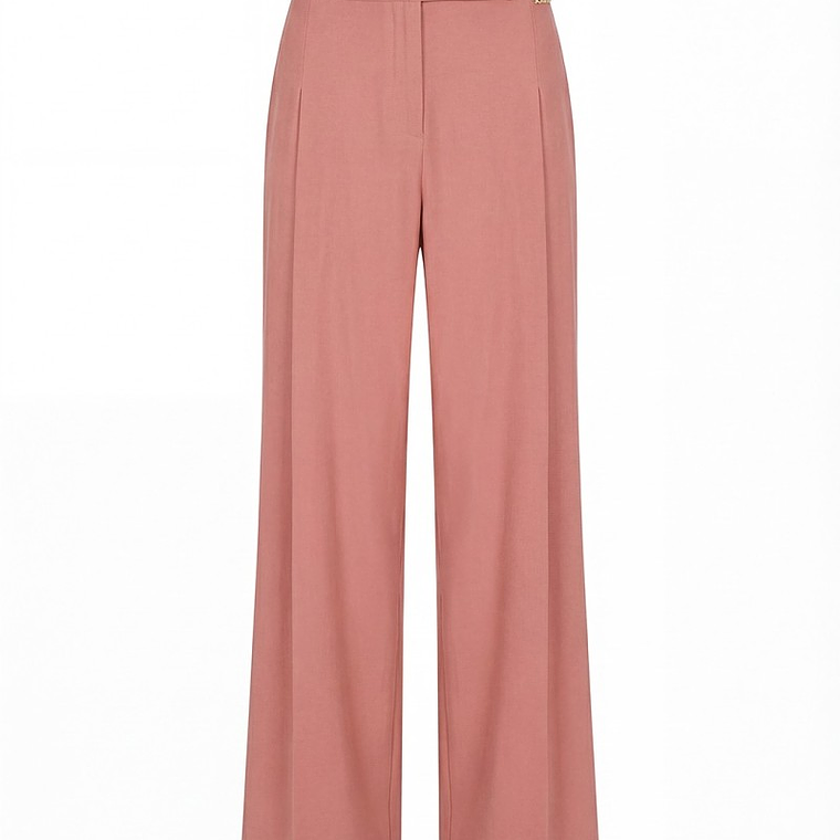 CALÇA FLUÍDA COM PINÇAS EM PÊSSEGO DA SCRIPTA 1