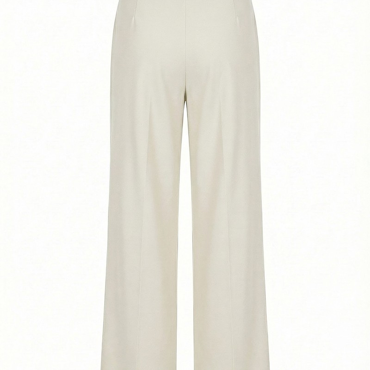 CALÇA FLUÍDA COM PINÇAS EM CREME DA SCRIPTA  2