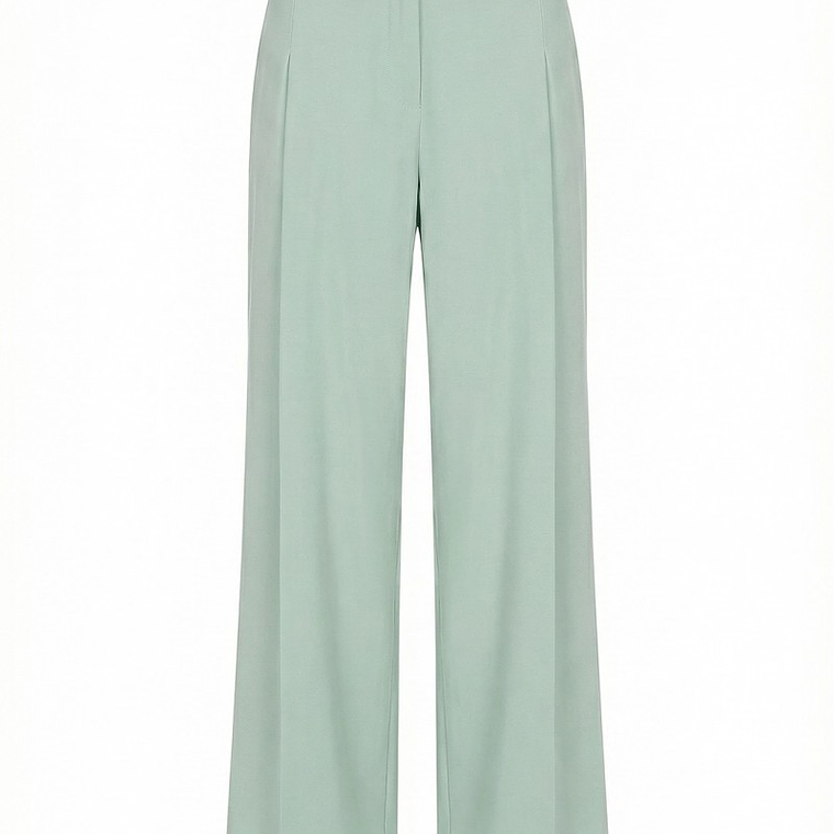 CALÇA FLUÍDA COM PINÇAS EM VERDE CLARO DA SCRIPTA   1