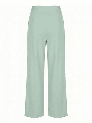 CALÇA FLUÍDA COM PINÇAS EM VERDE CLARO DA SCRIPTA  