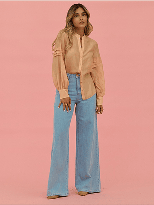 CALÇA DE GANGA CLARA WIDE LEG DA SCRIPTA  