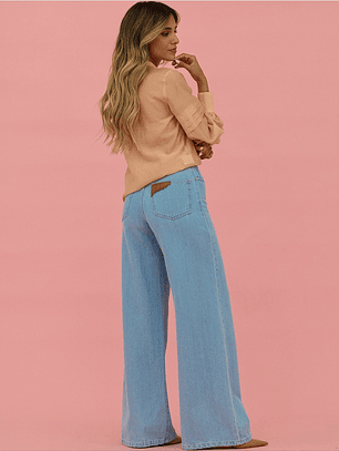 CALÇA DE GANGA CLARA WIDE LEG DA SCRIPTA  