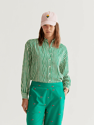 CAMISA COM RISCAS VERDES COMPANIA FANTÁSTICA